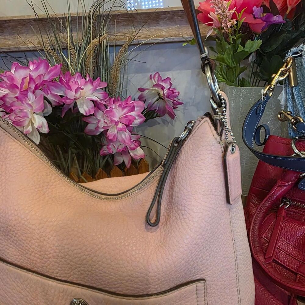 Coach Women's Pink and Tan Bag
